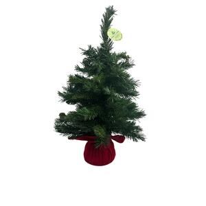 National Tree Company 24" Majestic Fir Tree in Red Cloth Bag